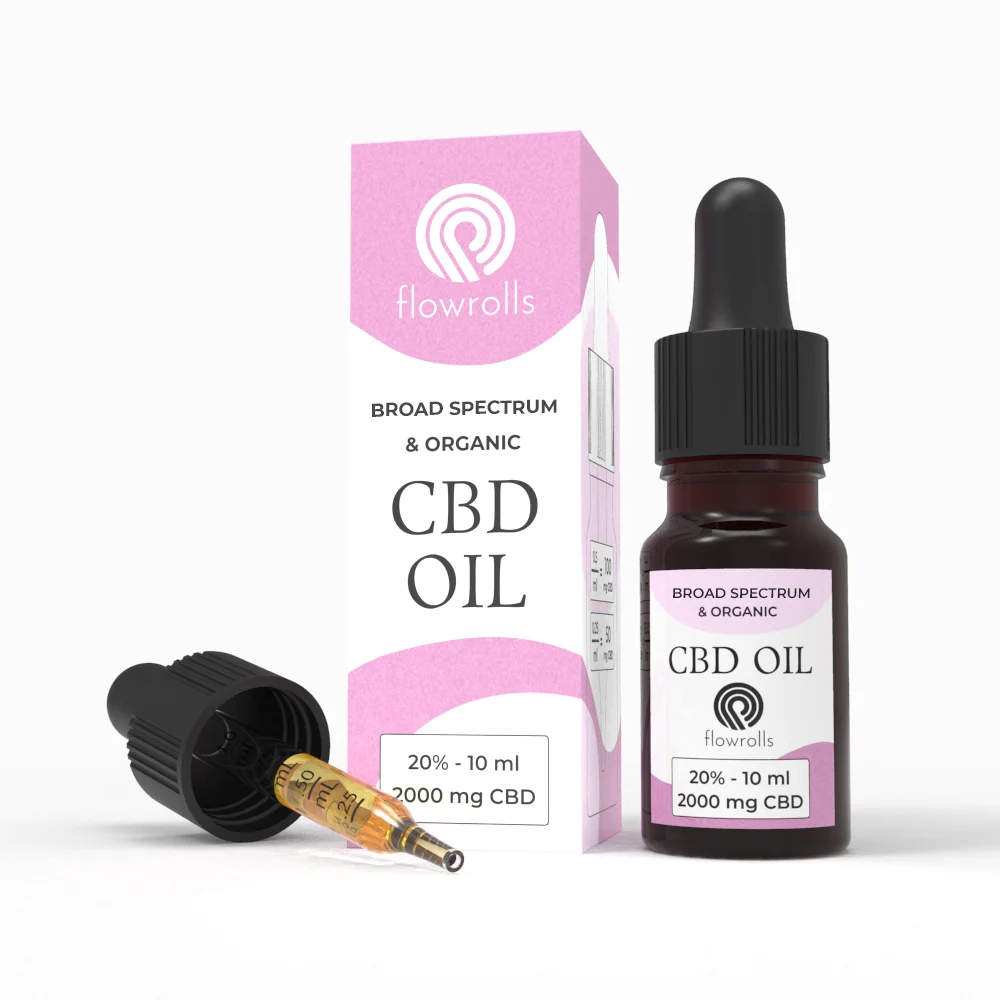 flow222 Flowrolls Olejek konopny Broad Spectrum CBD 20% - obrazek 1