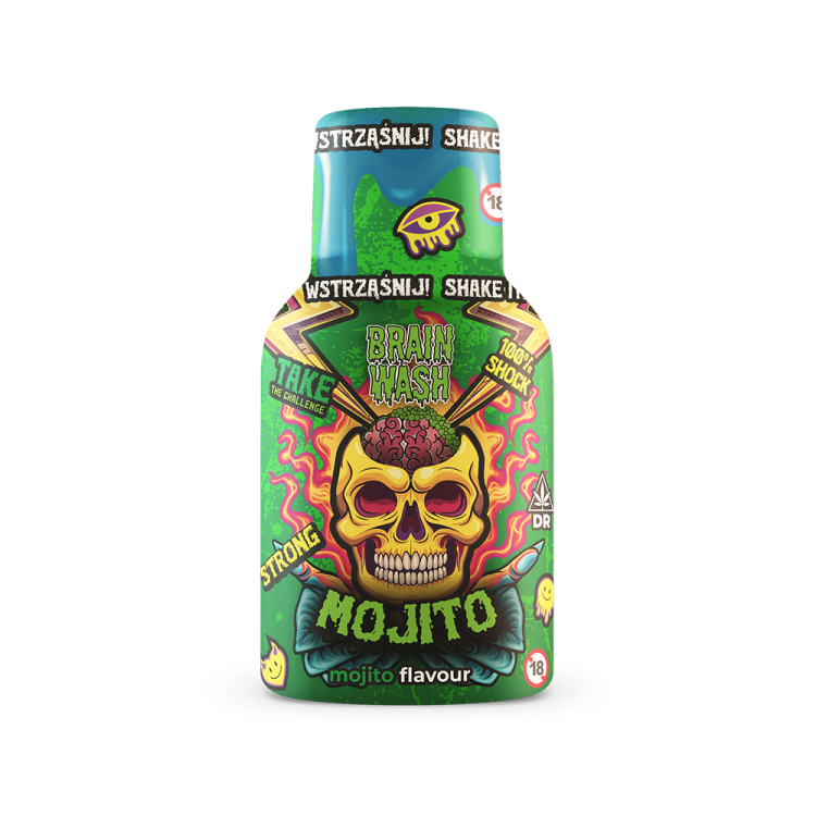 BRAINWASH-shot-mojito Brain Wash - Mojito 100ml 650mg - obrazek 1
