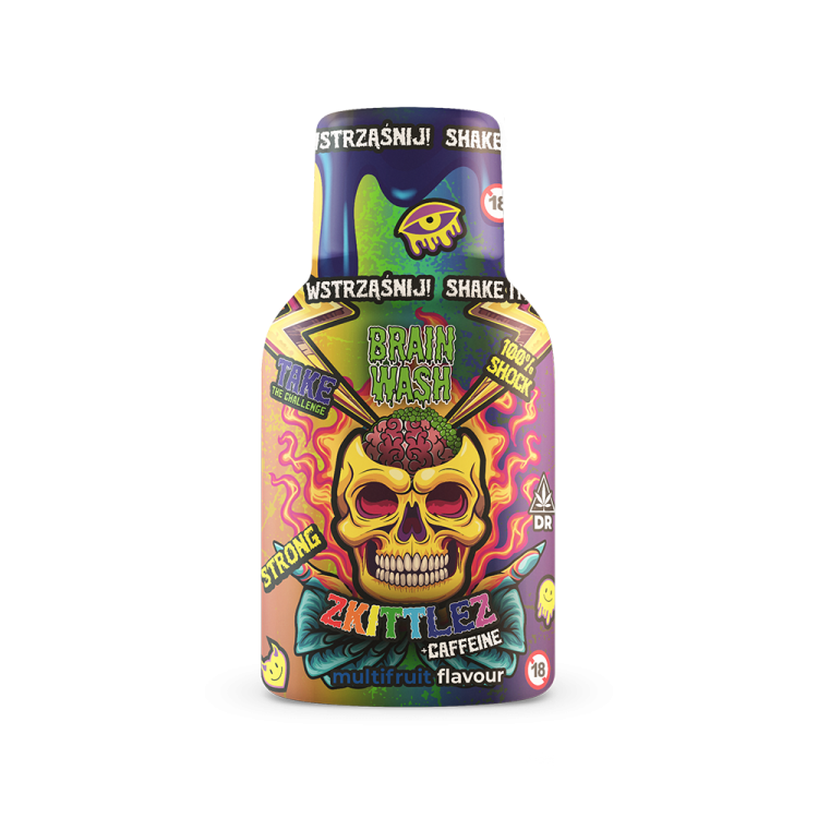 BRAINWASH-shot-zkittlez Brain Wash - Zkittlez 100ml 650mg - obrazek 1