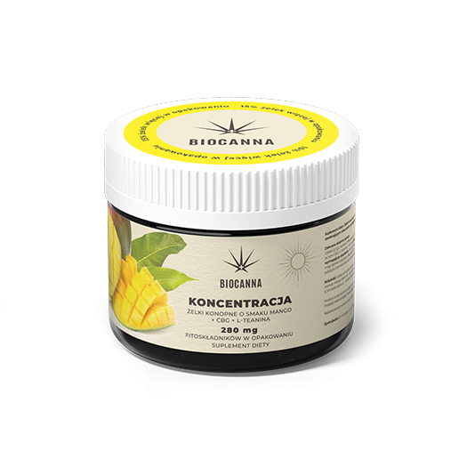 mango70 Biocanna - żelki konopne na KONCENTRACJE o smaku mango! - obrazek 1